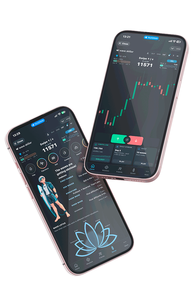 WaveSkiller app mockups